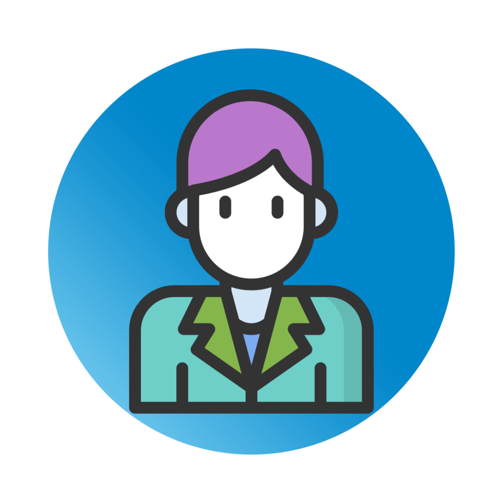 An icon of a healthcare adminstrator