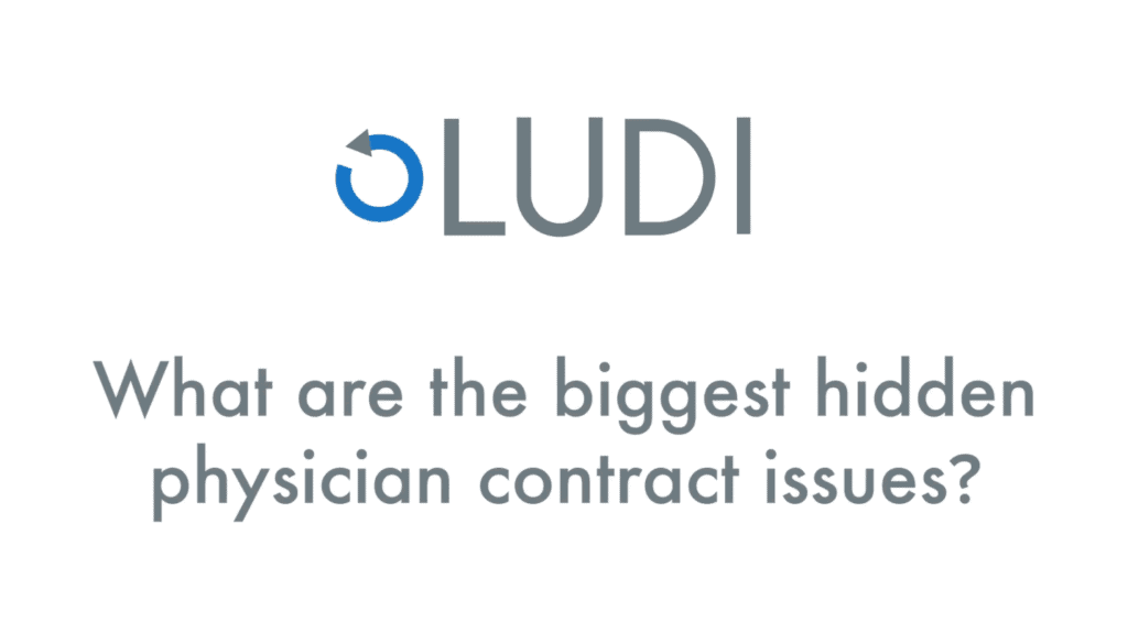 Thumbnail for "What are the biggest physician contract issues?" video