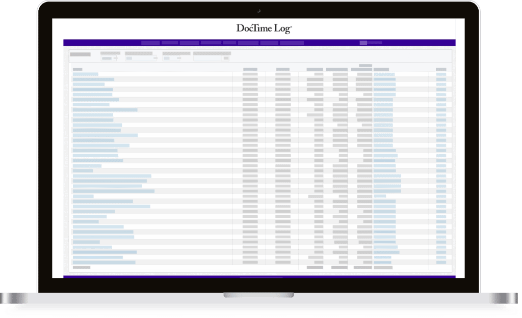 DocTime Log laptop mock-up