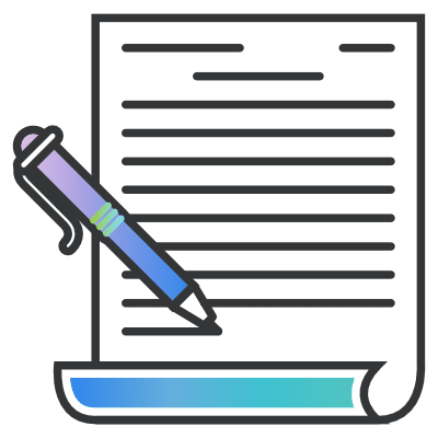 Icon of a pen and paper