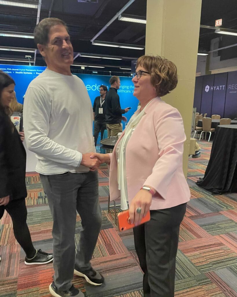 Ludi CEO Gail Peace meeting the one and only Mark Cuban!